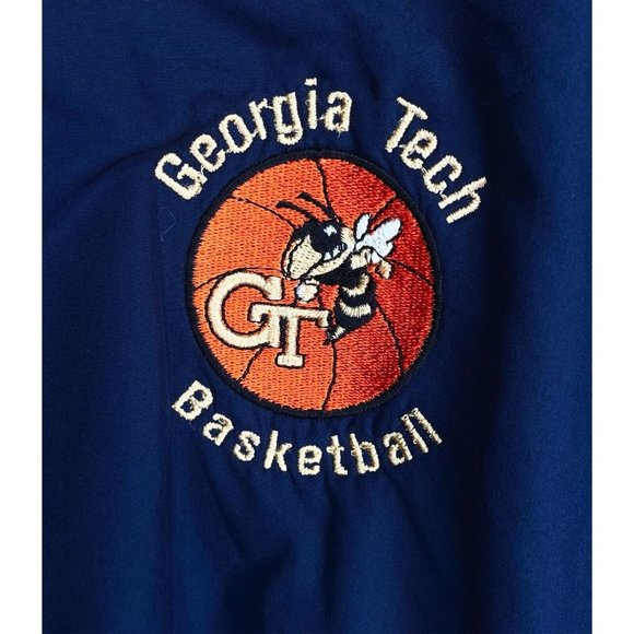 VTG Georgia Tech Yellow Jackets Basketball Reebok Windbreaker Large Men’s Jacket - Picture 2 of 6